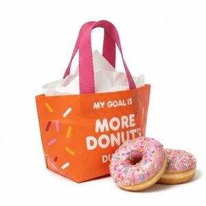Dunkin' orange  promotional mini tote